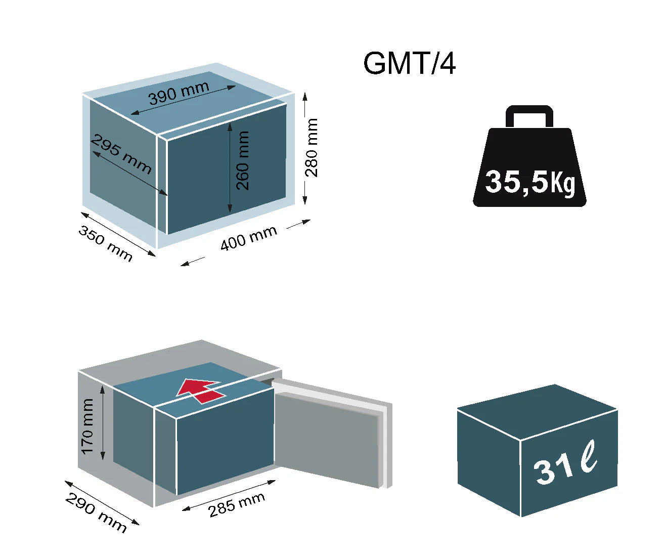 Bloomsbury 40K Size 2 Digital Safe